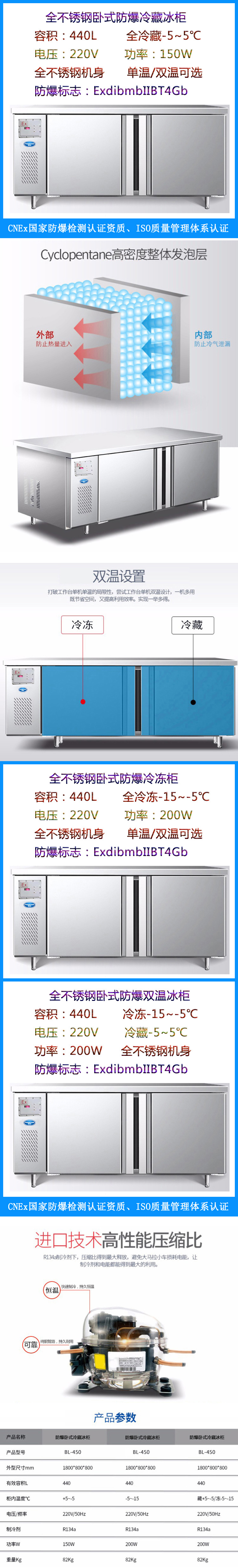 440L臥式冷藏柜